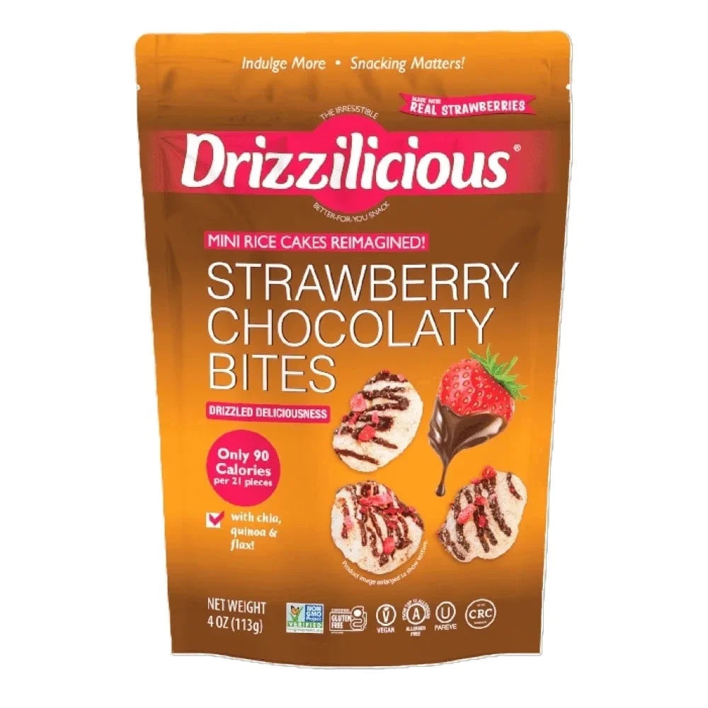 Drizzilicious Strawberry Chocolaty Bites, Mini Rice Cakes