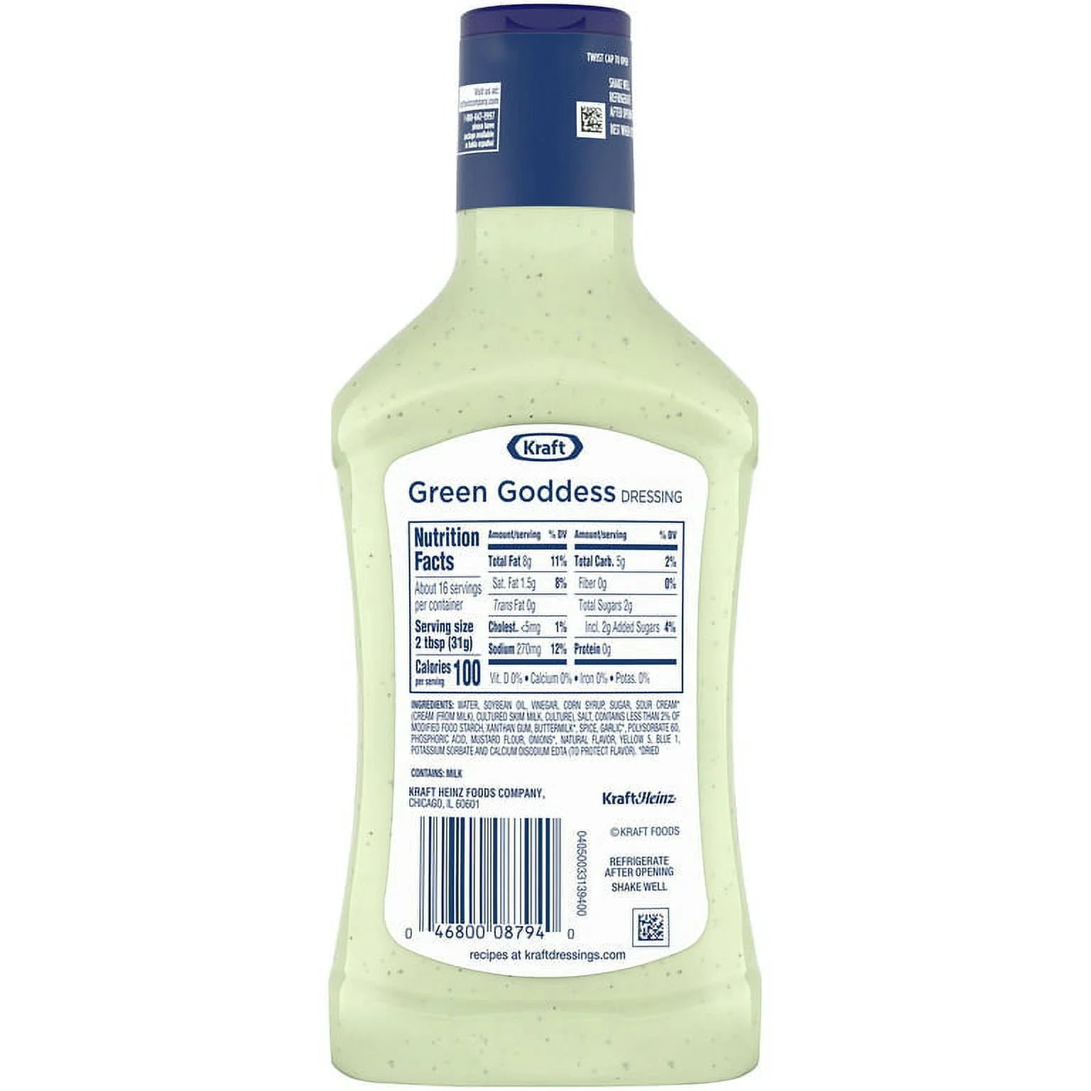 Kraft Green Goddess Salad Dressing (6 × 16 fl oz)