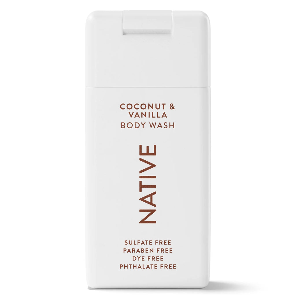 Native Coconut & Vanilla Body Wash, 3 oz Travel