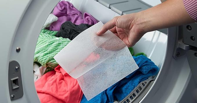 Premium 4 in 1 Laundry Dryer Sheets (6.4"x9") w/Easy-to-Dispense Box, Fabric Softener Fresh Scent